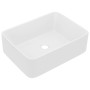 Lavabo de lujo de cerámica blanco mate 41x30x12 cm