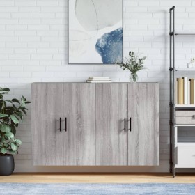 Wandschränke 2 Einheiten grau Sonoma 69,5x34x90 cm von vidaXL, Sideboards - Ref: Foro24-3195649, Preis: 139,49 €, Rabatt: %