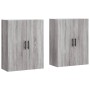 Armarios de pared 2 unidades gris Sonoma 69,5x34x90 cm de vidaXL, Aparadores - Ref: Foro24-3195649, Precio: 135,48 €, Descuen...