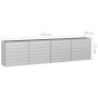 Blumenbeet aus silber verzinktem Stahl, 320 x 40 x 77 cm von vidaXL, Töpfe und Pflanzgefäße - Ref: Foro24-316891, Preis: 91,2...