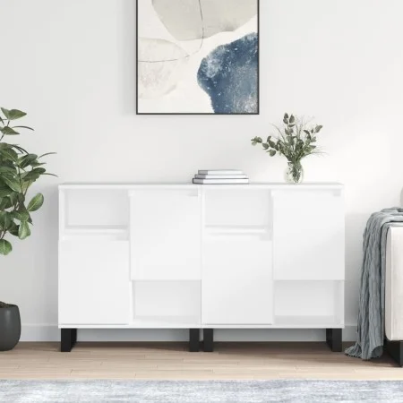 Sideboards 2 Stück weißes Sperrholz von vidaXL, Sideboards - Ref: Foro24-3190133, Preis: 129,64 €, Rabatt: %