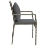 Sillas de jardín con cojines 4 unidades ratán sintético gris by vidaXL, Garden sets - Ref: Foro24-319880, Price: 254,51 €, Di...