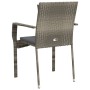 Sillas de jardín con cojines 4 unidades ratán sintético gris by vidaXL, Garden sets - Ref: Foro24-319880, Price: 254,51 €, Di...