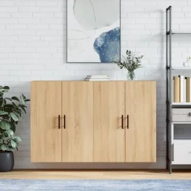 Wall-mounted cabinet 2 units Sonoma oak 69.5x34x90 cm by vidaXL, Sideboards - Ref: Foro24-3195646, Price: 129,39 €, Discount: %