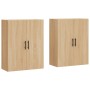 Armario de pared 2 unidades roble Sonoma 69,5x34x90 cm de vidaXL, Aparadores - Ref: Foro24-3195646, Precio: 134,07 €, Descuen...