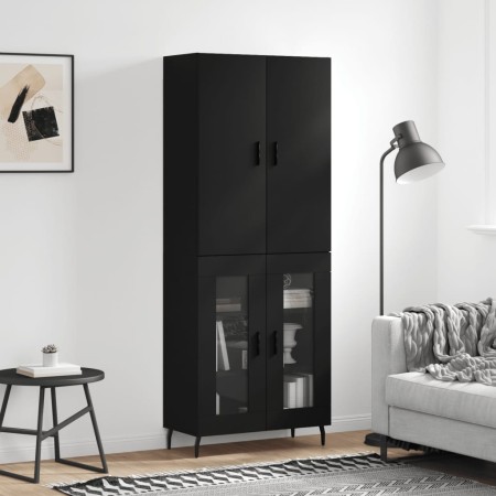 Aparador alto madera contrachapada negro 69,5x34x180 cm de vidaXL, Aparadores - Ref: Foro24-3195748, Precio: 158,40 €, Descue...