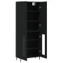 Tall black plywood sideboard 69.5x34x180 cm by vidaXL, Sideboards - Ref: Foro24-3195748, Price: 156,48 €, Discount: %