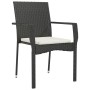 Gartenstühle mit Kissen, 2 Stück, schwarzes synthetisches Rattan von vidaXL, Gartenstühle - Ref: Foro24-319881, Preis: 119,34...