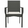 Sillas de jardín con cojines 2 unidades ratán sintético negro de vidaXL, Sillas de jardín - Ref: Foro24-319881, Precio: 119,66 €