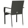 Sillas de jardín con cojines 2 unidades ratán sintético negro de vidaXL, Sillas de jardín - Ref: Foro24-319881, Precio: 119,66 €