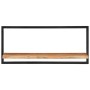 Estantes de pared 2 unidades madera maciza acacia 80x25x35 cm