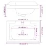 Rechteckiges Waschbecken aus weißer Keramik, 71 x 48 x 23 cm von vidaXL, Sinkt - Ref: Foro24-153705, Preis: 63,07 €, Rabatt: %