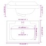 White ceramic rectangular bathroom sink 71x48x23 cm by vidaXL, Sinks - Ref: Foro24-153705, Price: 64,06 €, Discount: %