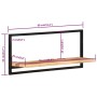 Wandregale 2 Einheiten aus massivem Akazienholz 80x25x35 cm von vidaXL, Regale und Regale - Ref: Foro24-338458, Preis: 78,82 ...