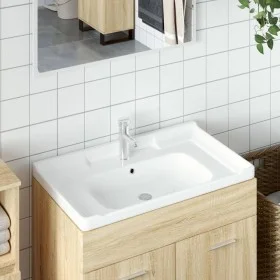 Rectangular white ceramic bathroom sink 81x48x23 cm by vidaXL, Sinks - Ref: Foro24-153706, Price: 66,93 €, Discount: %