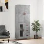 Tall plywood gray concrete sideboard 69.5x34x180 cm by vidaXL, Sideboards - Ref: Foro24-3195935, Price: 171,13 €, Discount: %