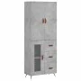 Tall plywood gray concrete sideboard 69.5x34x180 cm by vidaXL, Sideboards - Ref: Foro24-3195935, Price: 171,13 €, Discount: %
