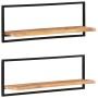 Wandregale 2 Stück massives Akazienholz 100x24x35 cm von vidaXL, Regale und Regale - Ref: Foro24-338457, Preis: 89,43 €, Raba...