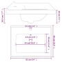 Rechteckiges Waschbecken aus weißer Keramik, 61 x 48 x 19,5 cm von vidaXL, Sinkt - Ref: Foro24-153709, Preis: 87,89 €, Rabatt: %