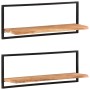 Wandregale 2 Stück massives Akazienholz 100x24x35 cm von vidaXL, Regale und Regale - Ref: Foro24-338457, Preis: 89,43 €, Raba...