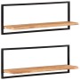 Wandregale 2 Stück massives Akazienholz 100x24x35 cm von vidaXL, Regale und Regale - Ref: Foro24-338457, Preis: 89,43 €, Raba...