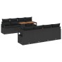 Conjunto de sofá de jardín 9 pcs Negro Poliratán