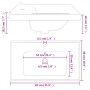 White ceramic rectangular bathroom sink 81x48x19.5 cm by vidaXL, Sinks - Ref: Foro24-153711, Price: 129,76 €, Discount: %