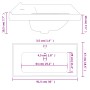 Lavabo de baño rectangular cerámica blanco 91,5x48x19,5 cm de vidaXL, Lavabos - Ref: Foro24-153712, Precio: 166,58 €, Descuen...