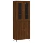 Aparador alto madera contrachapada marrón roble 69,5x34x180 cm de vidaXL, Aparadores - Ref: Foro24-3198192, Precio: 173,48 €,...
