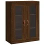 Aparador alto madera contrachapada marrón roble 69,5x34x180 cm de vidaXL, Aparadores - Ref: Foro24-3198192, Precio: 173,48 €,...