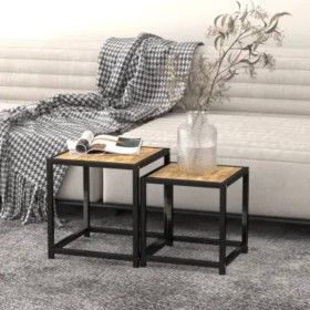 Coffee tables 2 units black and yellow MDF by vidaXL, Side tables - Ref: Foro24-331656, Price: 42,69 €, Discount: %