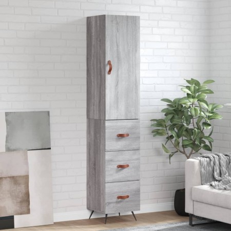 Hohes Sonoma-Sideboard aus grauem Sperrholz, 34,5 x 34 x 180 cm von vidaXL, Sideboards - Ref: Foro24-3198831, Preis: 113,00 €...