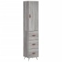 Hohes Sonoma-Sideboard aus grauem Sperrholz, 34,5 x 34 x 180 cm von vidaXL, Sideboards - Ref: Foro24-3198831, Preis: 113,00 €...