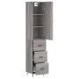 Tall Sonoma gray plywood sideboard 34.5x34x180 cm by vidaXL, Sideboards - Ref: Foro24-3198831, Price: 111,72 €, Discount: %