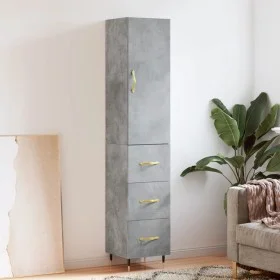 Concrete gray plywood sideboard 34.5x34x180 cm by vidaXL, Sideboards - Ref: Foro24-3198837, Price: 107,30 €, Discount: %
