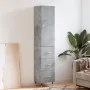 Aparador de madera contrachapada gris hormigón 34,5x34x180 cm de vidaXL, Aparadores - Ref: Foro24-3198837, Precio: 107,29 €, ...