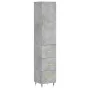 Aparador de madera contrachapada gris hormigón 34,5x34x180 cm de vidaXL, Aparadores - Ref: Foro24-3198837, Precio: 107,29 €, ...