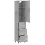 Aparador de madera contrachapada gris hormigón 34,5x34x180 cm de vidaXL, Aparadores - Ref: Foro24-3198837, Precio: 107,29 €, ...
