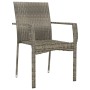 Gartenstühle mit Kissen 2 Einheiten graues synthetisches Rattan von vidaXL, Gartenstühle - Ref: Foro24-319882, Preis: 114,14 ...