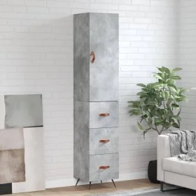Aparador de madera contrachapada gris hormigón 34,5x34x180 cm de vidaXL, Aparadores - Ref: Foro24-3198829, Precio: 108,79 €, ...