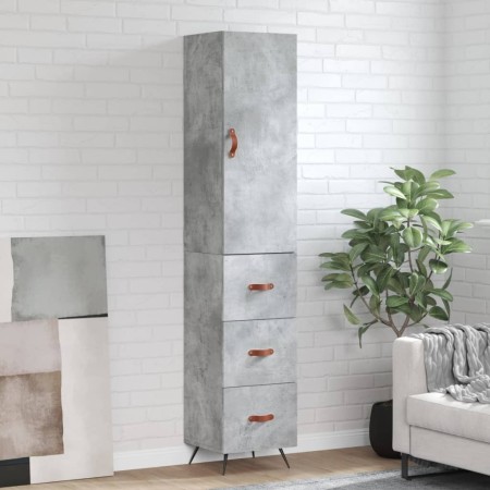Aparador de madera contrachapada gris hormigón 34,5x34x180 cm de vidaXL, Aparadores - Ref: Foro24-3198829, Precio: 110,13 €, ...