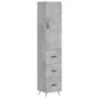 Aparador de madera contrachapada gris hormigón 34,5x34x180 cm de vidaXL, Aparadores - Ref: Foro24-3198829, Precio: 108,79 €, ...