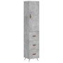 Aparador de madera contrachapada gris hormigón 34,5x34x180 cm de vidaXL, Aparadores - Ref: Foro24-3198829, Precio: 110,13 €, ...