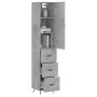 Aparador de madera contrachapada gris hormigón 34,5x34x180 cm de vidaXL, Aparadores - Ref: Foro24-3198829, Precio: 108,79 €, ...