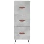 Aparador de madera contrachapada gris hormigón 34,5x34x180 cm de vidaXL, Aparadores - Ref: Foro24-3198829, Precio: 108,79 €, ...