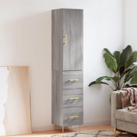 Hohes Sonoma-Sideboard aus grauem Sperrholz, 34,5 x 34 x 180 cm von vidaXL, Sideboards - Ref: Foro24-3198847, Preis: 111,61 €...