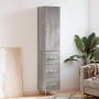Hohes Sonoma-Sideboard aus grauem Sperrholz, 34,5 x 34 x 180 cm von vidaXL, Sideboards - Ref: Foro24-3198847, Preis: 111,61 €...