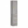 Aparador alto madera contrachapada gris Sonoma 34,5x34x180 cm de vidaXL, Aparadores - Ref: Foro24-3198847, Precio: 111,61 €, ...