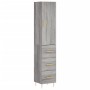 Hohes Sonoma-Sideboard aus grauem Sperrholz, 34,5 x 34 x 180 cm von vidaXL, Sideboards - Ref: Foro24-3198847, Preis: 111,61 €...