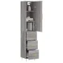 Aparador alto madera contrachapada gris Sonoma 34,5x34x180 cm de vidaXL, Aparadores - Ref: Foro24-3198847, Precio: 111,61 €, ...